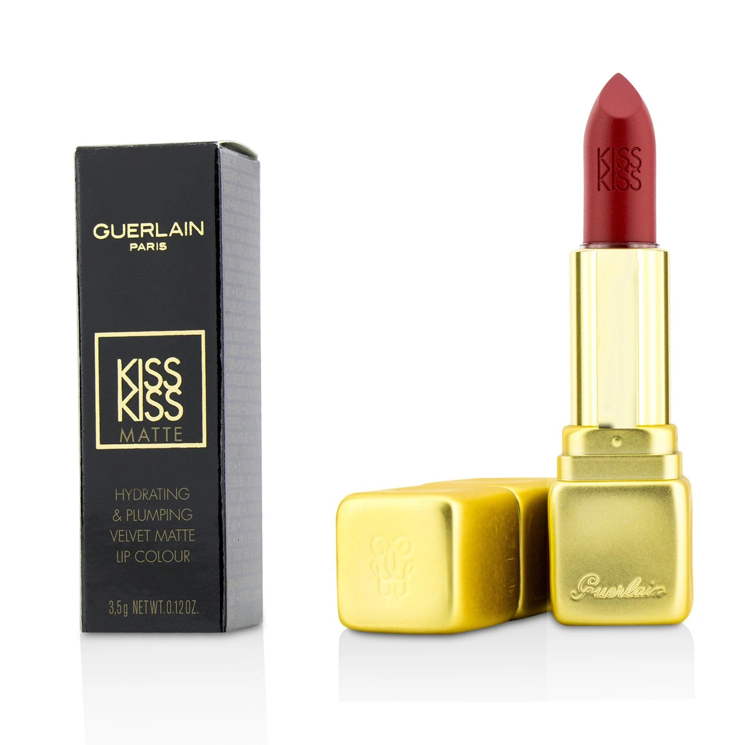 Guerlain KissKiss Matte Hydrating Matte Lip Colour - # M347 Zesty Orange 3.5g/0.12oz - Image 2