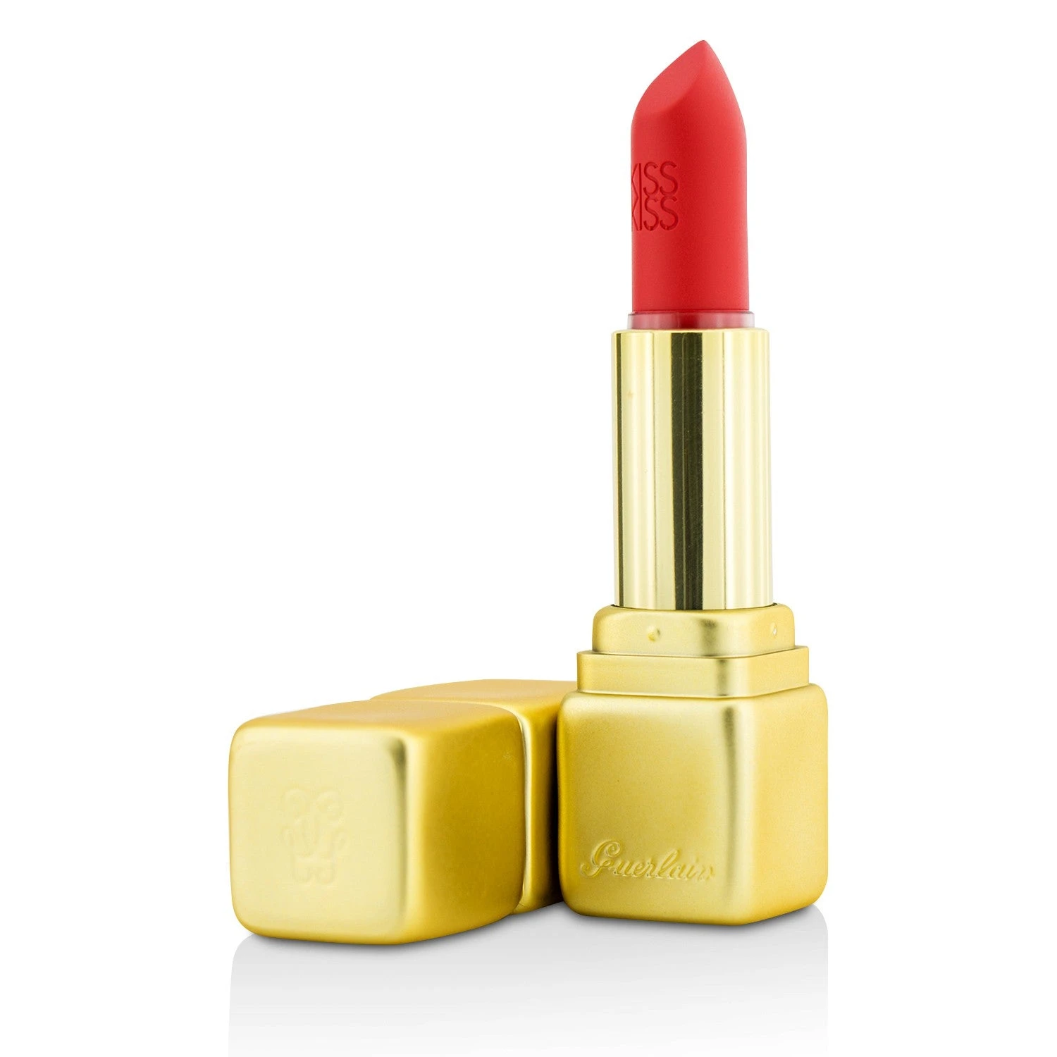 Guerlain KissKiss Matte Hydrating Matte Lip Colour - # M348 Hot Coral 3.5g/0.12oz - Image 6