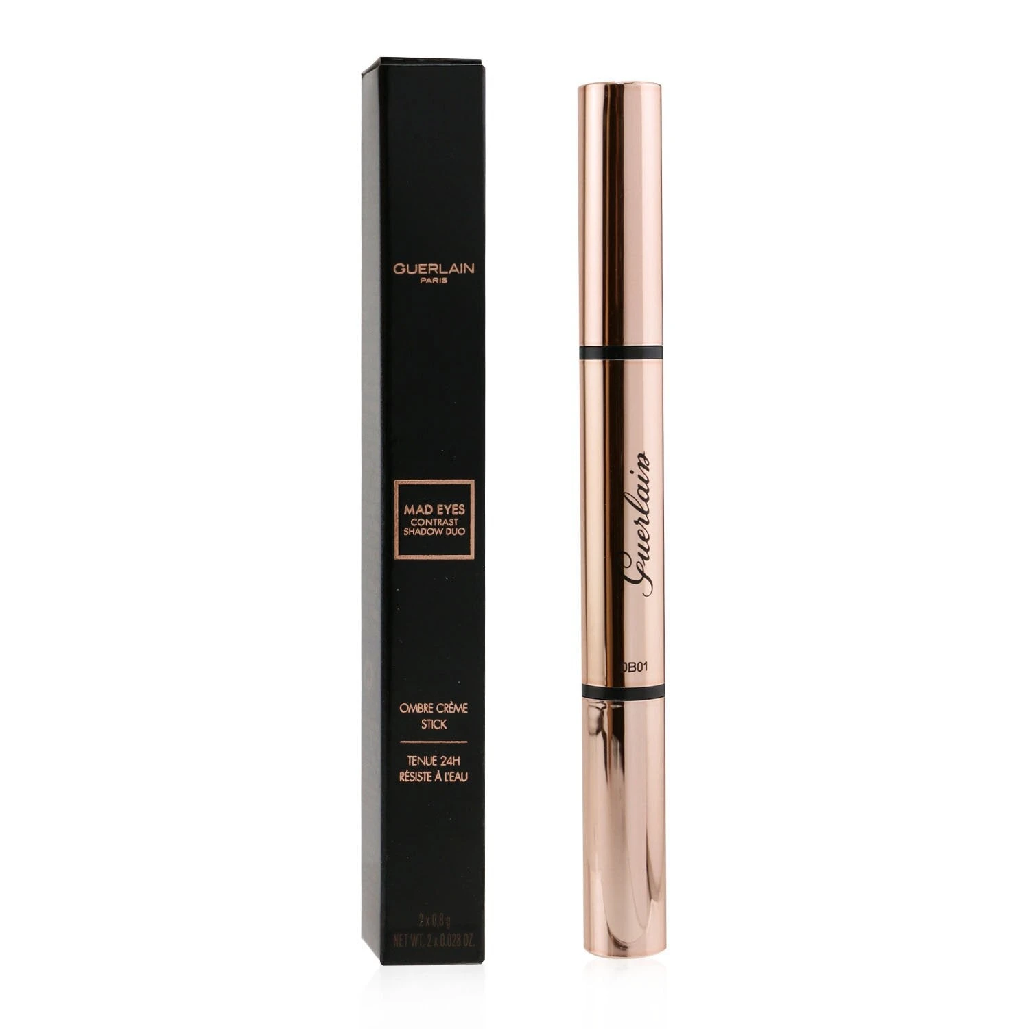 Guerlain Mad Eyes Contrast Shadow Duo Cream Shadow Stick - # Warm Brown, # Golden Brown 2x0.8g/0.028oz - Image 2