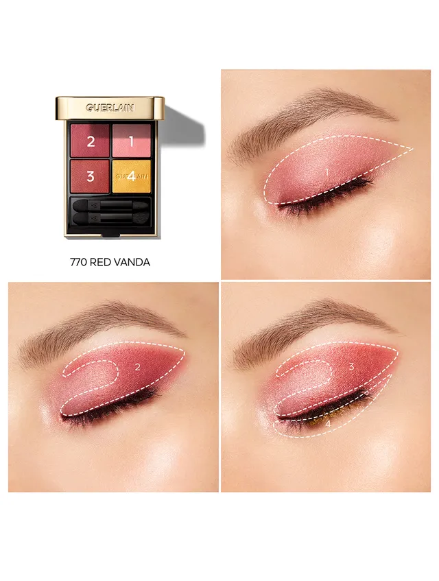 Guerlain Ombres G Red Orchid Eyeshadow Quad - Limited Edition - Image 5